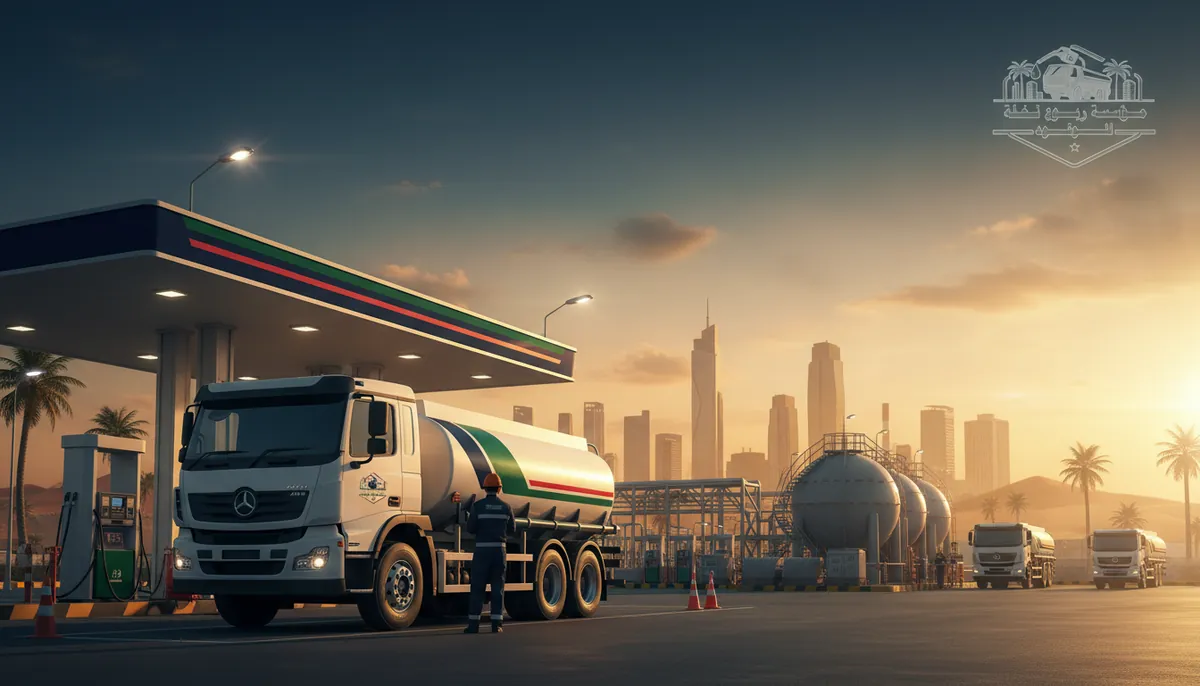 مؤسسة ربوع نخلة للوقود - شاحنة توريد الديزل في الدمام